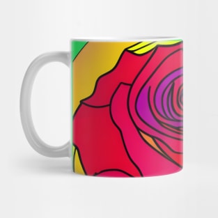 Abstract Red Rose Mug